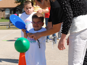 Students learn Special Olympics skills